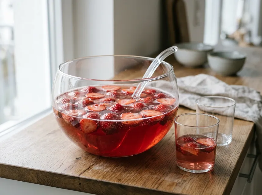 Alkoholfreie Erdbeerbowle