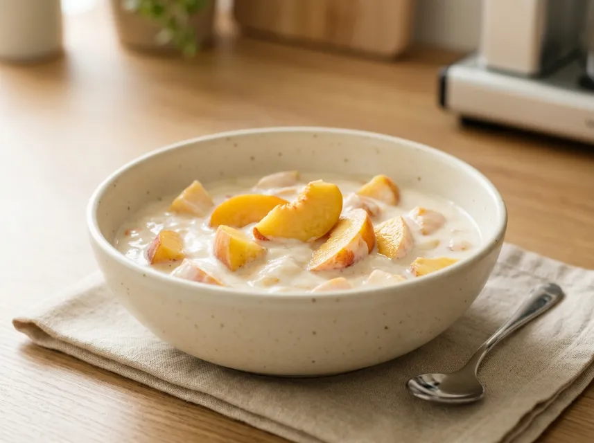 Joghurt-Bowle mit Pfirsich
