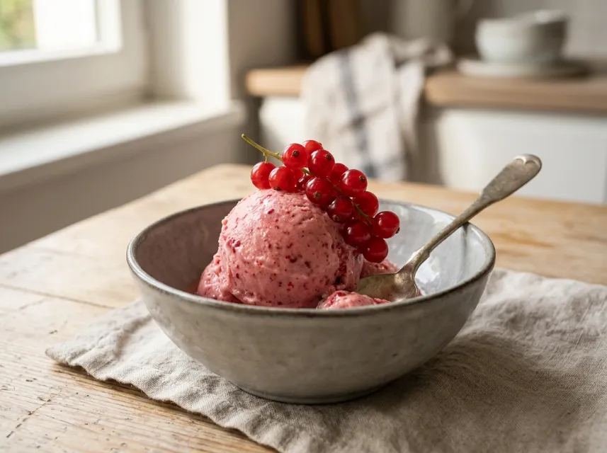 Johannisbeer-Eis ohne Zucker