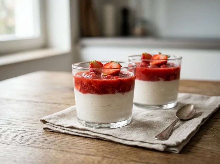 Kokos-Erdbeer-Dessert Rezept