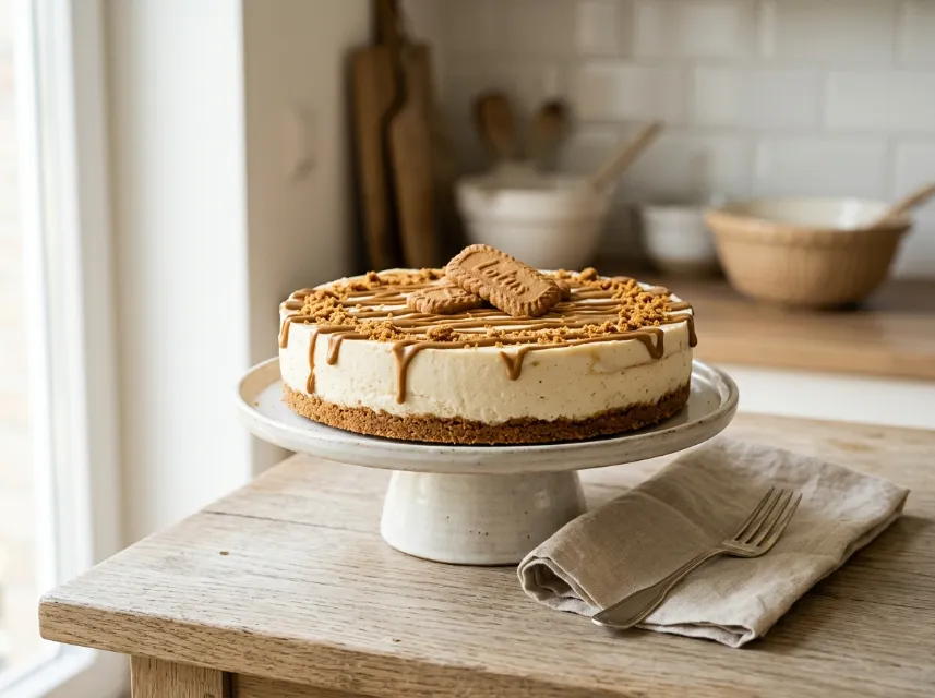 Cremiger Lotus-Cheesecake ohne Backen