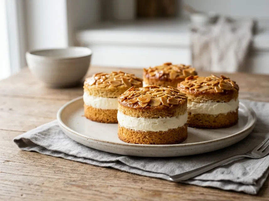 Low Carb Bienenstich-Törtchen glutenfrei Rezept
