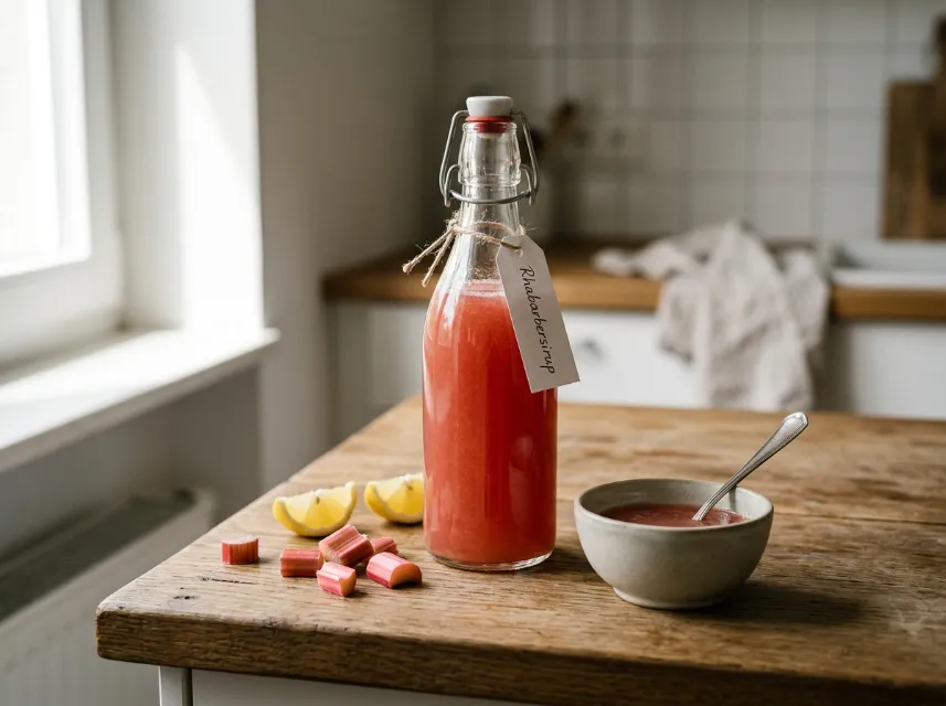 Rhabarbersirup selber machen Rezept